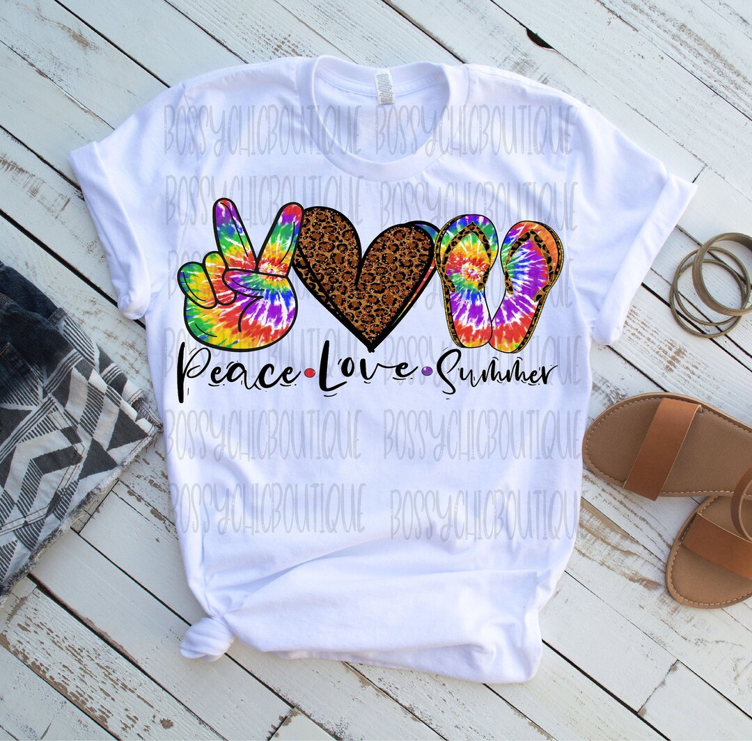 Peace Love Tie Dye Summer Sublimation Design DTG Printing - Etsy