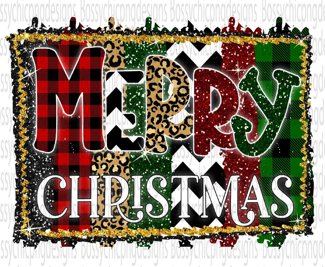 Merry Christmas Sublimation Design Christmas PNG Christmas Etsy