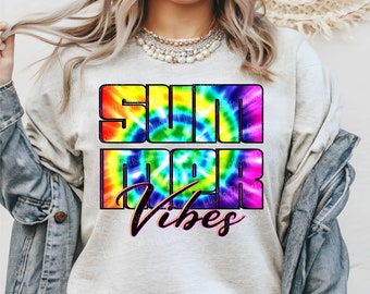 Tie Dye Summer Vibes, Sublimation Design, Summer Png, Tie dye Design, Hippy Design, DTG Printing, Png design, Png For T-shirts, Clipart
