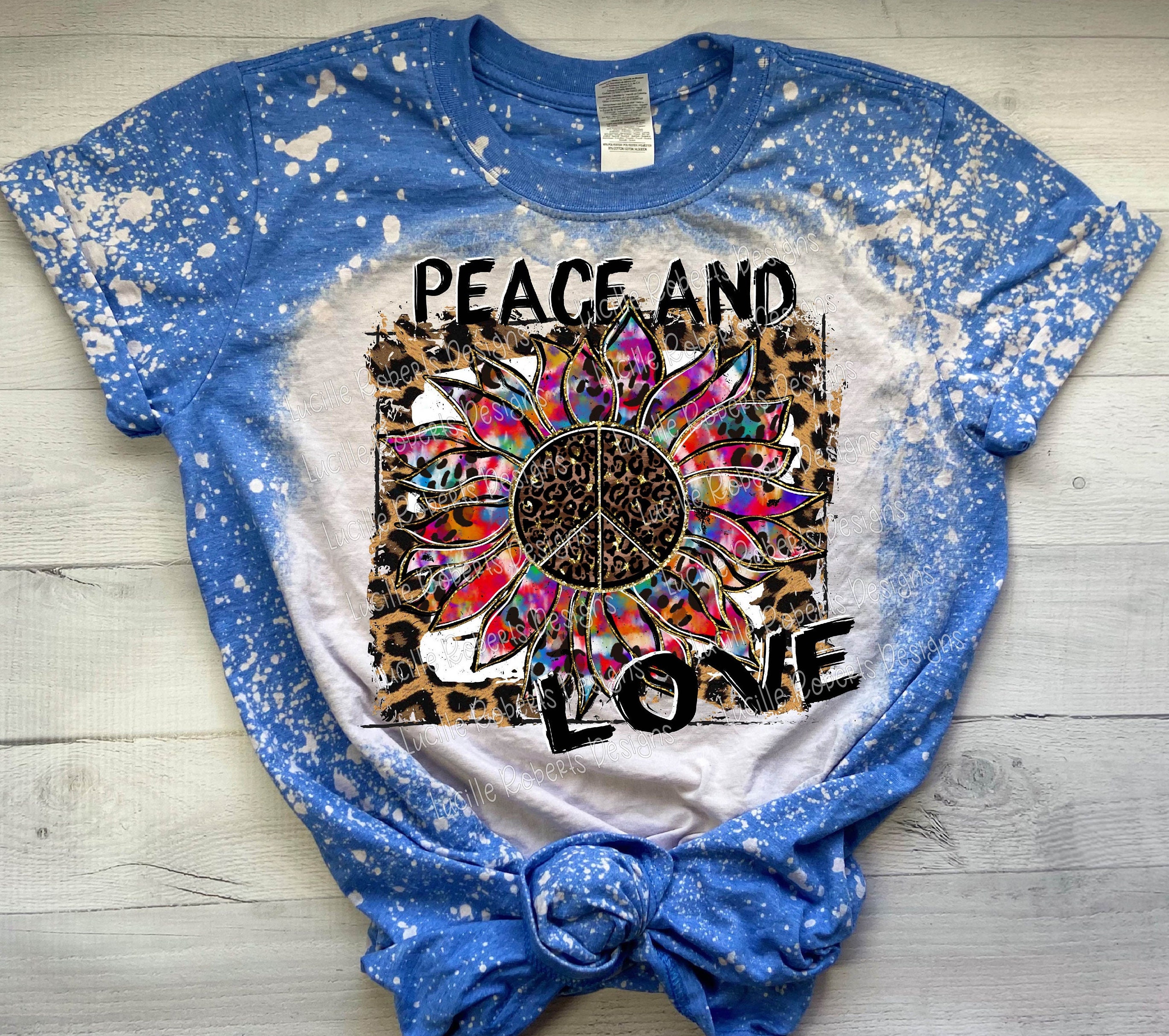 Peace and Love Tie Dye Png Tie Dye Sunflower Distressed Leopard Png ...