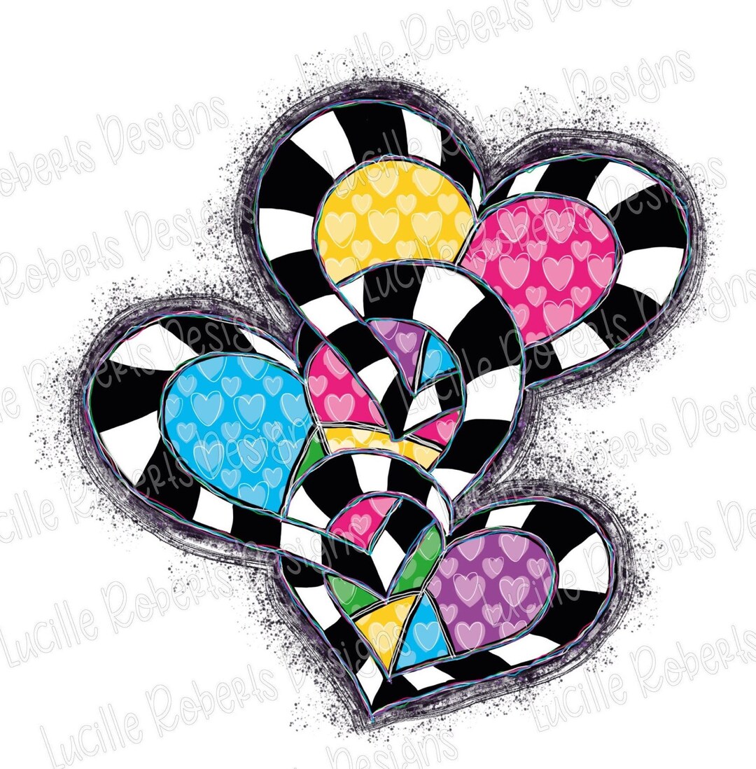 Valentines Hearts Png, Valentines Day Sublimation, Love Hearts Png ...