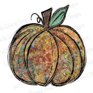 Pumpkin Sublimation, Fall Png, Pumpkin Png, Fall Sublimation, Hand Drawn, DTG Printing, Digital Download Printable Art, Tie Dye Fall Pumpkin