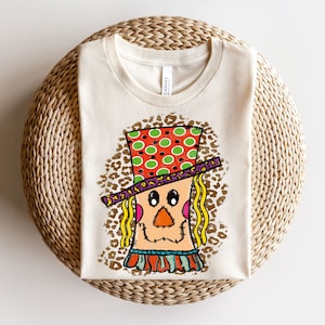 Cute Halloween Scarecrow, Hand Drawn, Halloween Designs, Halloween Sublimation, Kids Halloween Png, Halloween Tshirt Designs, Halloween Png