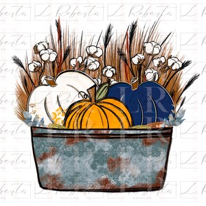 Farm Fresh Pumpkins, Fall Pumpkins Sublimation, Fall Pumpkin Png, Pumpkins In Bucket Fall Png, Blue Pumpkin png, Fall Sublimate Designs