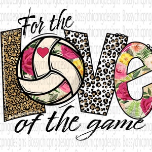 Volley-ball Png, amour volley-ball Sublimation, amour du jeu Png, volley-ball floral, impression DTG, sublimation impression, Art numérique, des cliparts