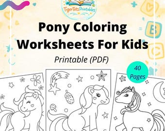 Kleurboek paard en pony: 40 afdrukbare pagina's (pdf)