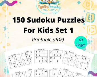 Sudoku's voor kinderen: 4 x 4 puzzels | 150 logische spellen (pdf)