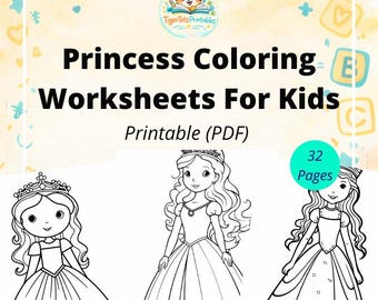 Prinses kleurboek – 32 sprookjespagina's (pdf-patroon)