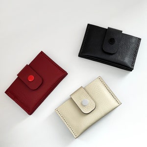 Cartera de cuero hecha a mano - Funda de tarjeta estilo acordeón