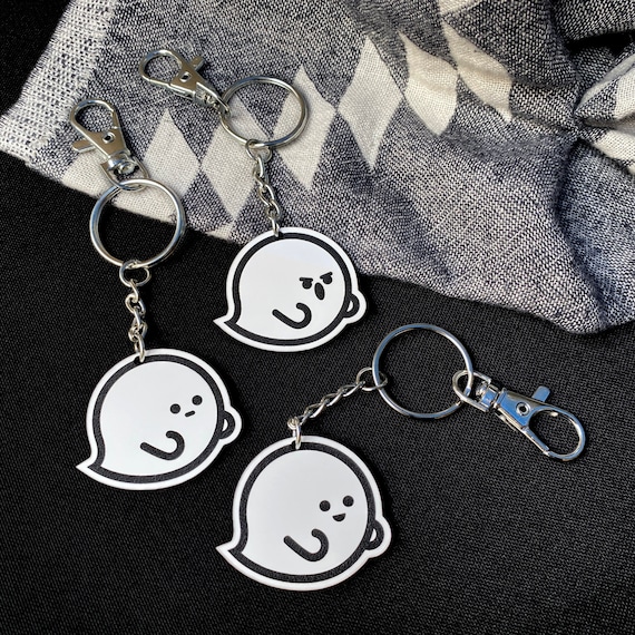 Ghost Emoji Keychain | Halloween Keychain | Halloween Accessory