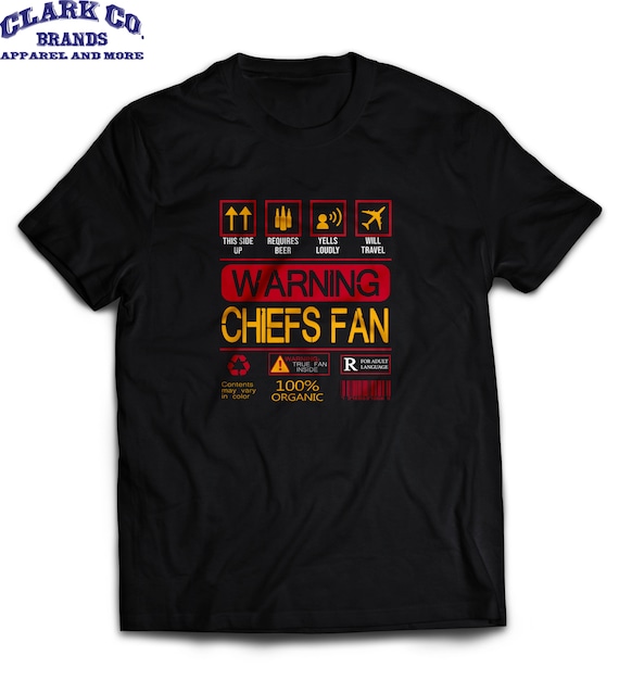 Kansas City Chiefs Fan Label Shirt KC Chiefs Gear Chiefs Clothing Chiefs  Gifts Clothing Mens Womens Unisex Tshirt 