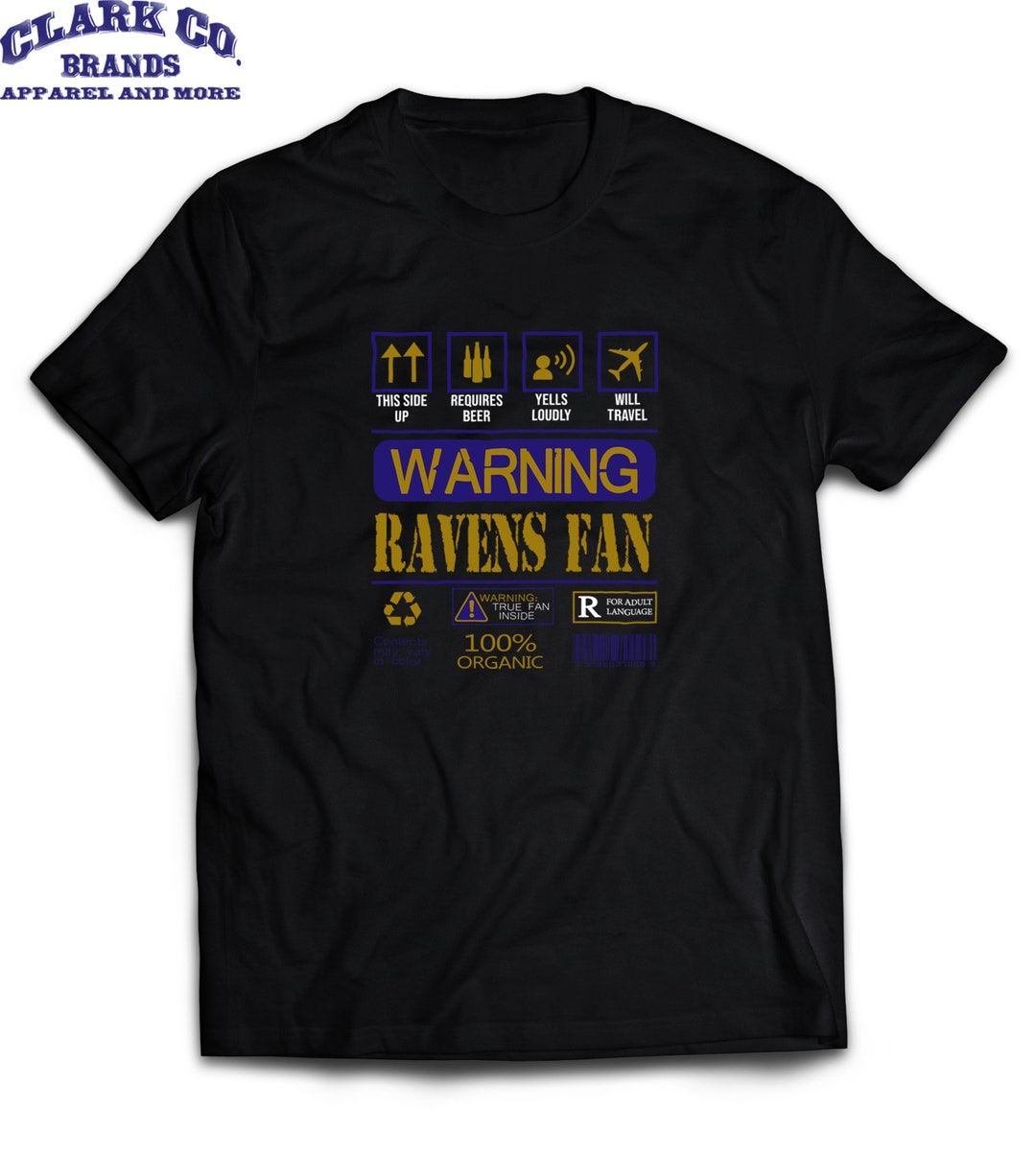 Baltimore Ravens Fan Label Shirt Ravens Gear Ravens Clothing Ravens