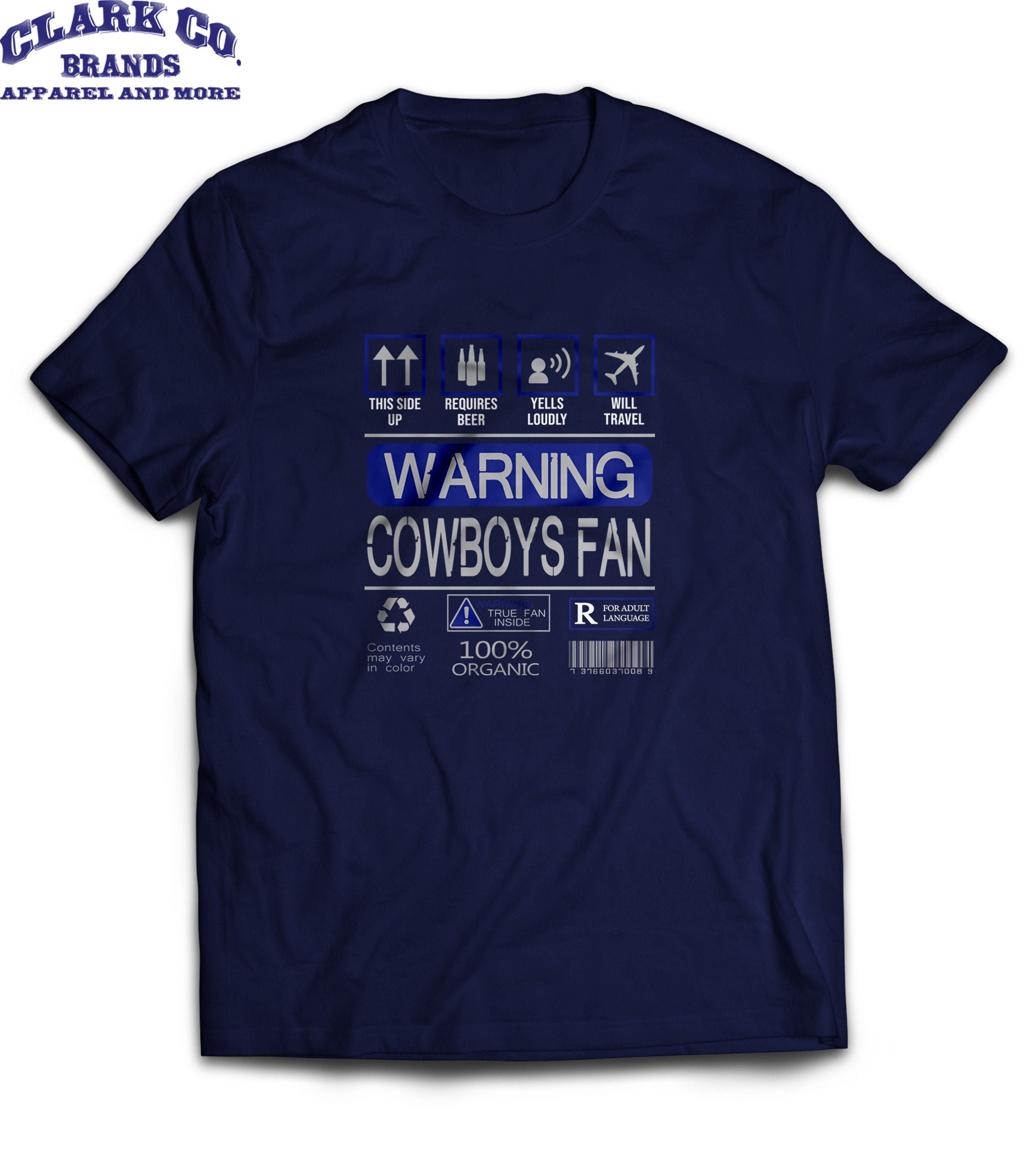 Dallas Cowboys Fan Label Shirt Cowboys Shirt Cowboys Football Cowboys Gear Cowboys Clothing Mens