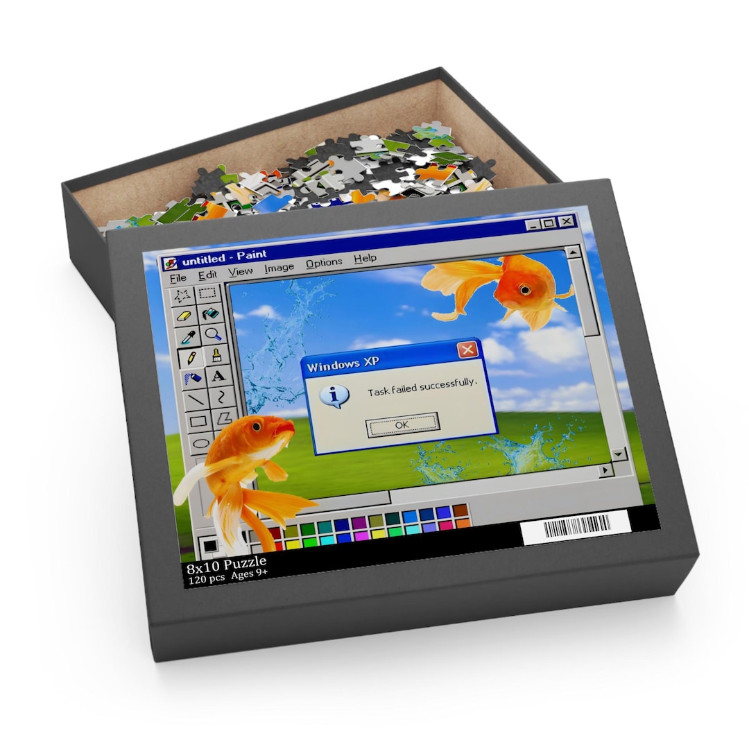 Window Xp Gold Fish Windows XP Goldfish Jigsaw Puzzle - Frutiger Aero Nostalgia - Etsy