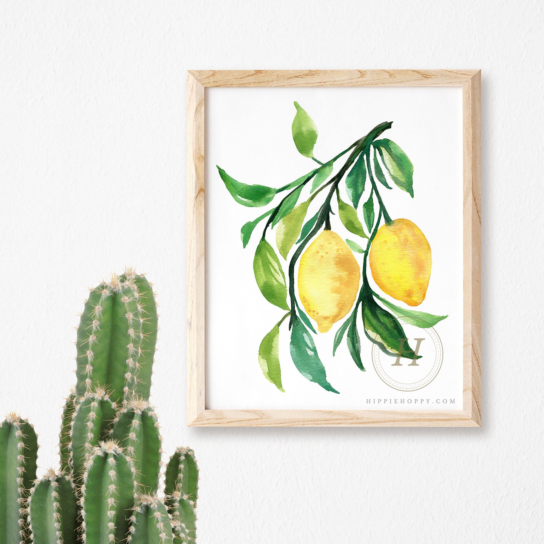 Lemon Botanical Art Print, Kitchen Wall Art, Lemon Decor, Lemon Print ...