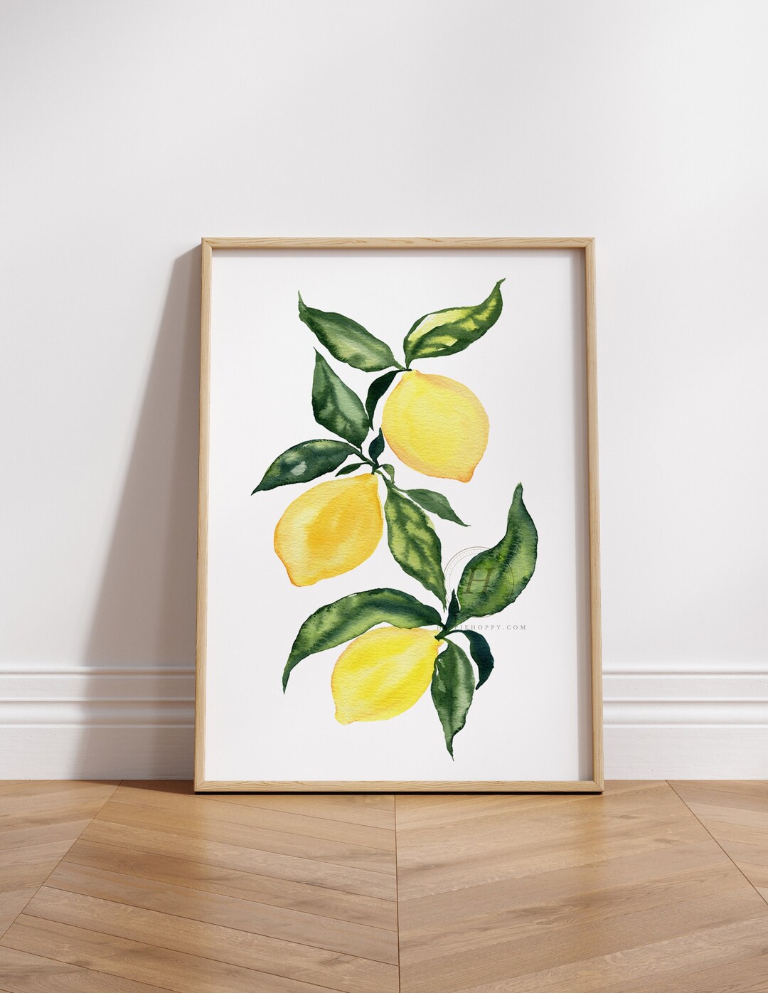 Lemon Botanical Art Print, Kitchen Wall Art, Lemon Decor, Lemon Print ...