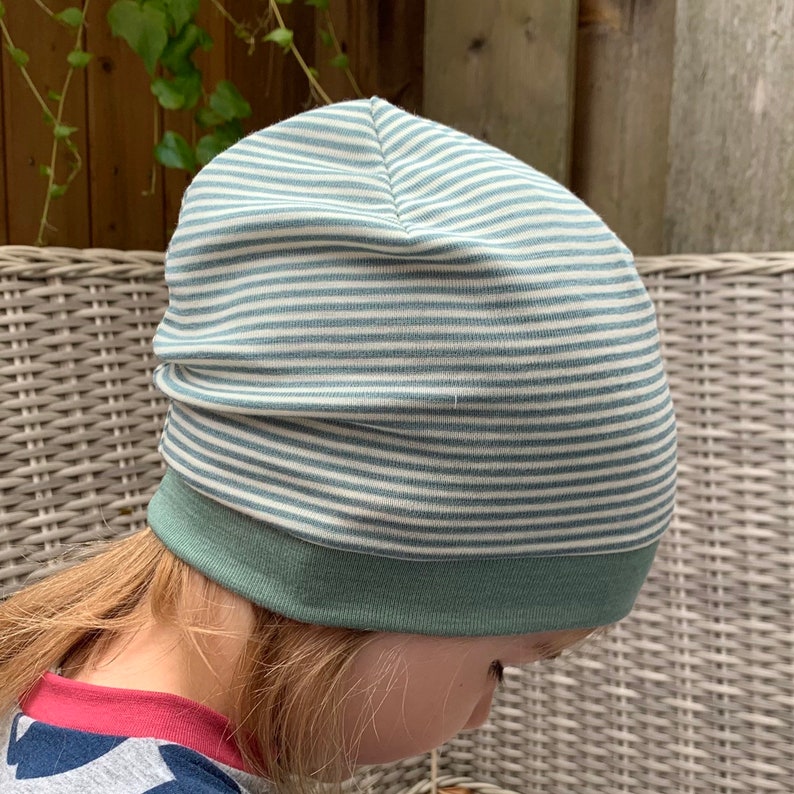 Bio Wolle-Seide Mütze EINLAGIG, Mint, für Kinder und Erwachsene, BEANIE image 2