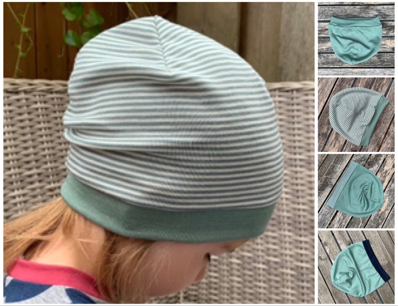 Bio Wolle-Seide Mütze EINLAGIG, Mint, für Kinder und Erwachsene, BEANIE image 1