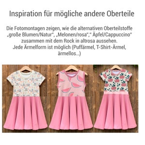 Bio Drehkleid Kurzarm mit Ärmeln nach Wunsch mit Rosen, Kirschen, Katzen Bild 9