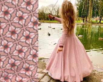 Bio Prinzessin Kleid aus BioJersey (extralanges Drehkleid mit Spitze)