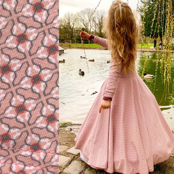 Bio Prinzessin Kleid aus BioJersey (extralanges Drehkleid mit Spitze)