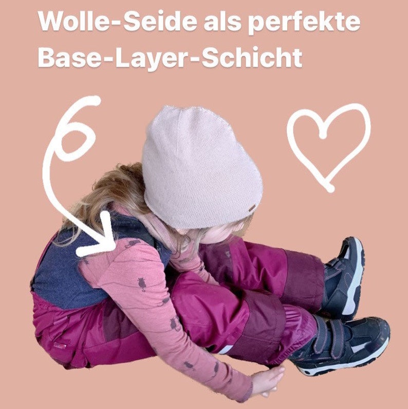 Shirt Langarm aus Wolle Seide, bio, mit ÄrmelBündchen image 4