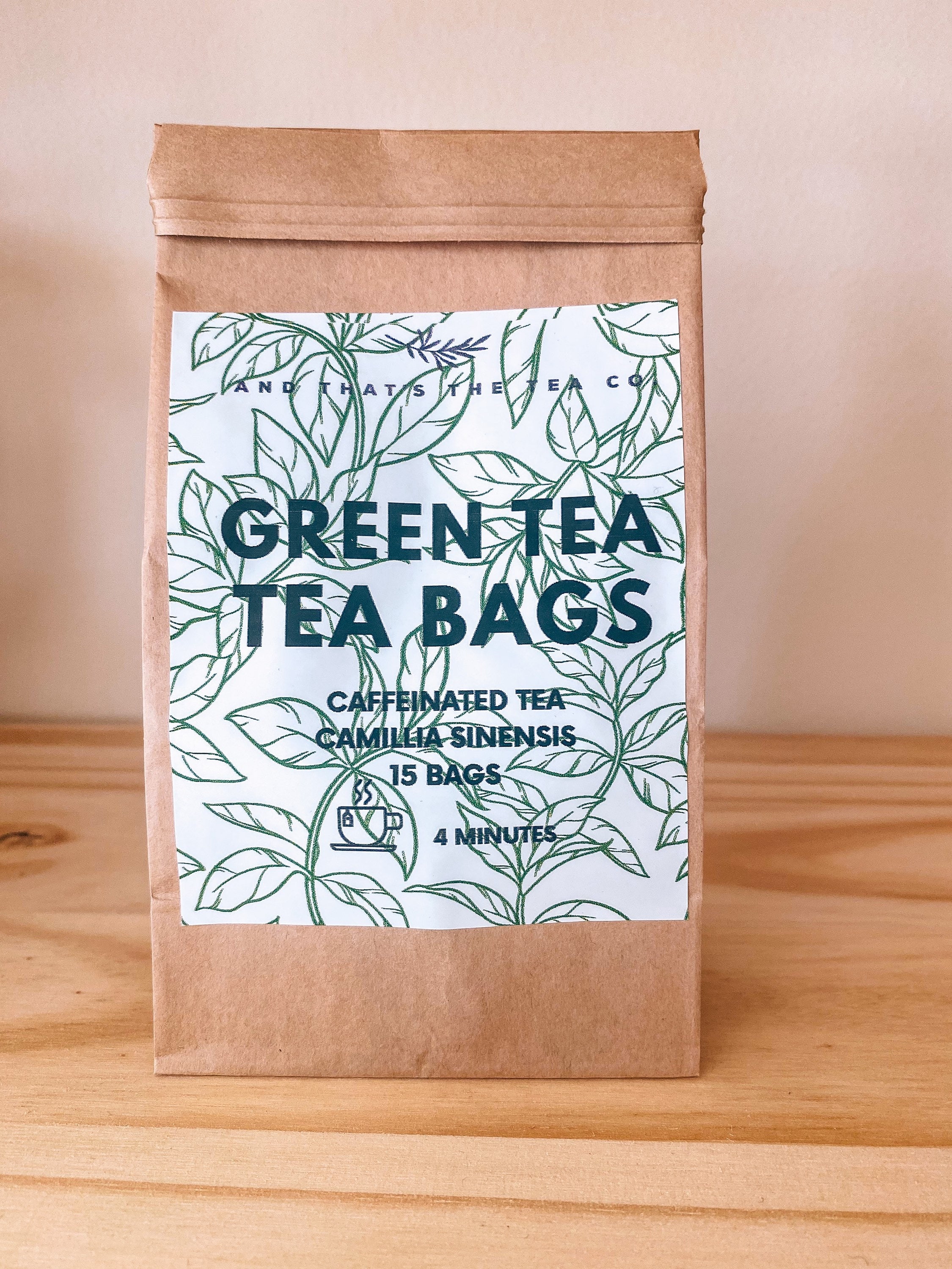 Green Tea Bags Etsy
