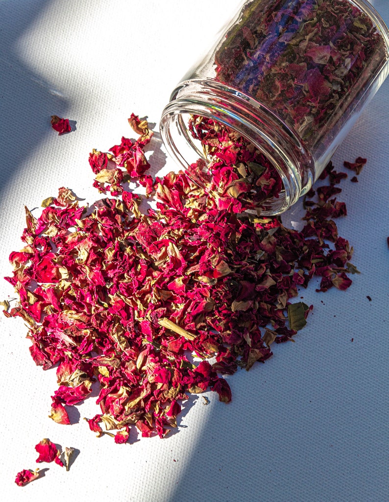 Edible Dried Red Rose Petals Rose Tea Rose Petals Etsy