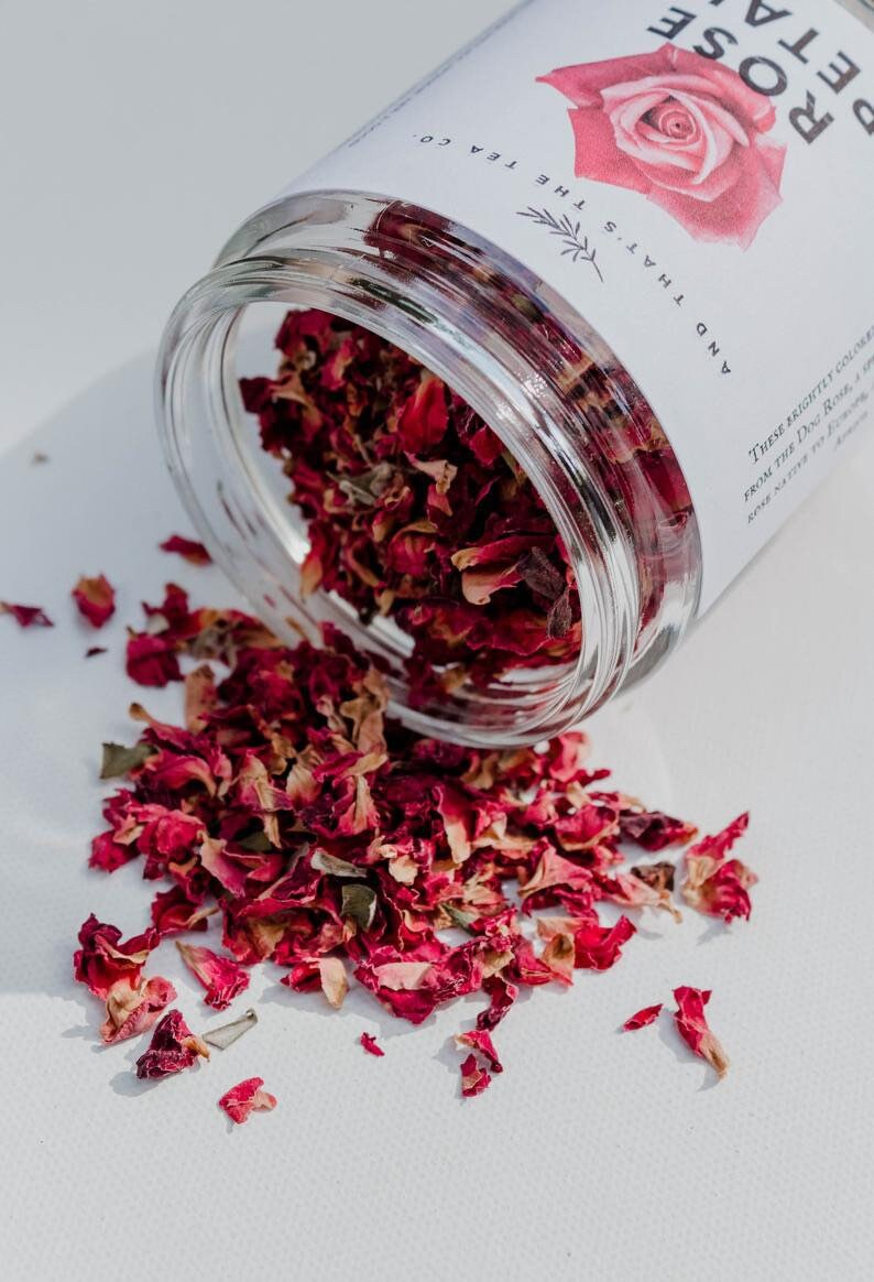 Edible Dried Red Rose Petals Rose Tea Rose Petals Etsy