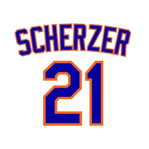 Nike Men's New York Mets Max Scherzer #21 Black T-Shirt