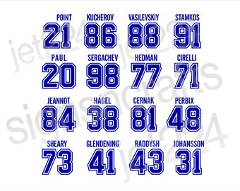 Tampa Bay Lightning STICKER DECAL- Stamkos Kucherov Vasilevskiy +