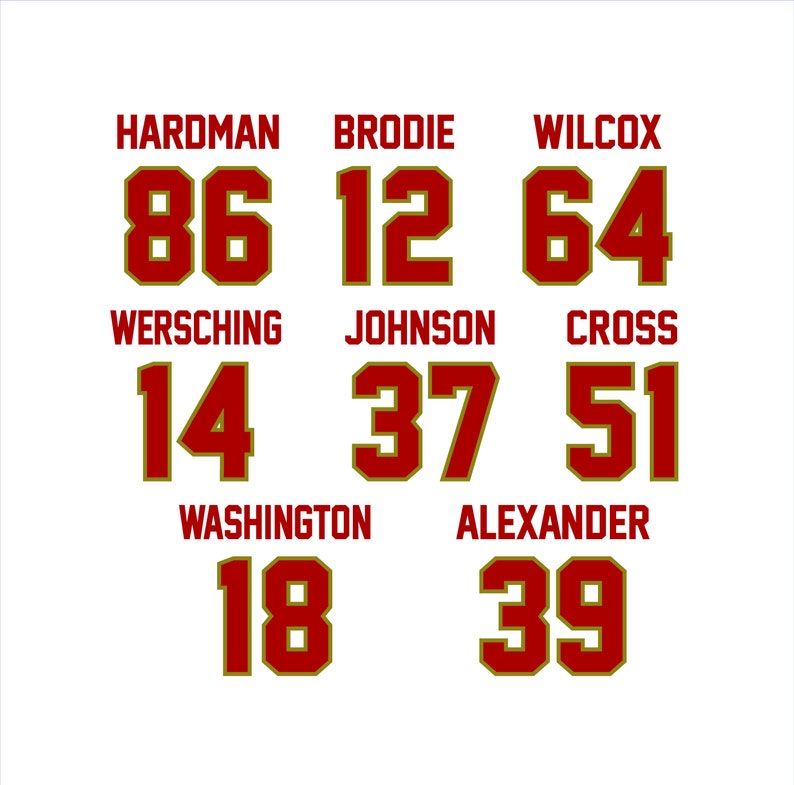 San Francisco 49ers STICKER DECAL Hardman Brodie Washington - Etsy