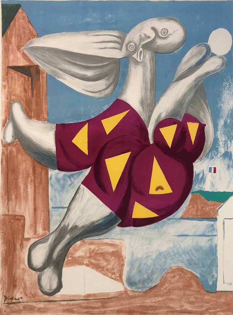 picasso figures on a beach