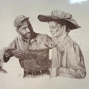 Glen Banse - Lanse of a Bogart | Hepburn scene from The African Queen Limited Edition 201/300 26x20