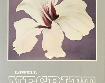 Lowell Nesbitt - White Lily on Purple 1980 22x33