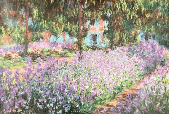 Claude Monet The Artist's Garden at Giverny c.1900 | Etsy