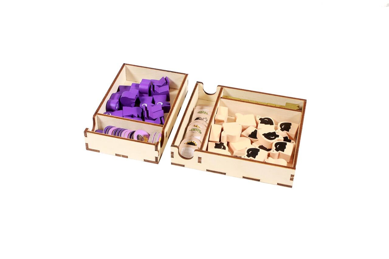 The Broken Token Root Expansion Organizer – Wooden Storage Box For Underworld & Clockwork Expansions