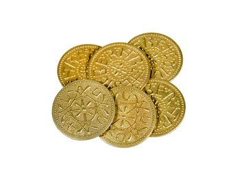 Anglo-Saxon Themed Gaming Coins - Jumbo 35mm (6-Pack)