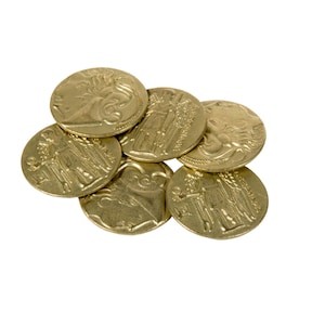 Pièces de jeu sur le thème de la Grèce antique - Jumbo 35 mm (paquet de 6)