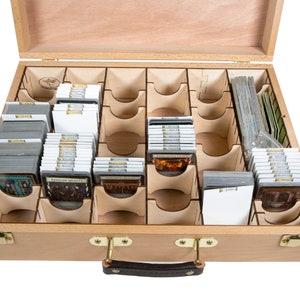 Holz Künstlerkoffer mit Euro Card Organizer
