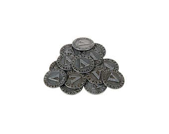 Monedas de juego con temática de doblones piratas: pequeñas, 20 mm (paquete de 15)