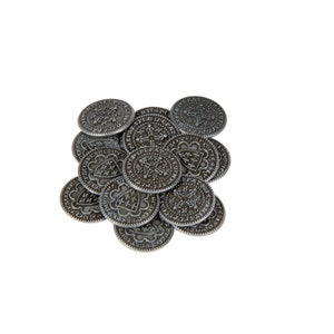 Pièces de jeu sur le thème du Moyen-Âge - Petites 20 mm (paquet de 15)