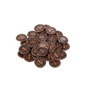 Pirate Doubloons Themed Gaming Coins - Tiny 15mm (18-Pack)