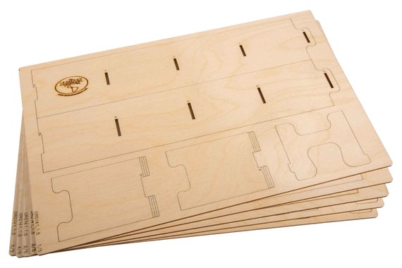 The Broken Token Compact Card Game Organizer - Wood Storage Box With Dividers, Fits KeyForge & FFG Deluxe Expansion Boxes - View #6