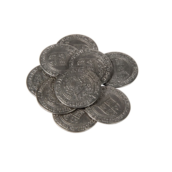 Early English Kings Themed Gaming Coins - Large 30mm (9-Pack)