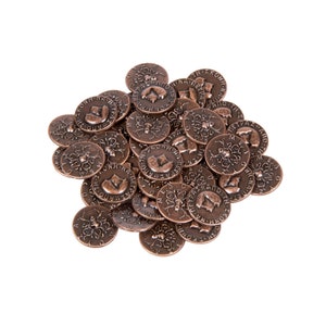 Monedas de juego con temática de monstruos mitológicos: pequeñas, 15 mm (paquete de 18)