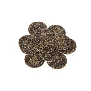 Pièces de jeu sur le thème du Moyen-Âge - Moyenne 25 mm (paquet de 12)