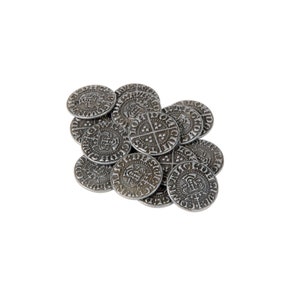Pièces de jeu sur le thème des premiers rois d'Angleterre - Petites 20 mm (paquet de 15)