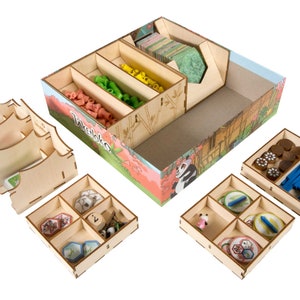 Tray Inserts for Takenoko Board Game Simple and Easy Game Setup Small Gaming  Pieces Bucket Organization Containers Fit in Original Box 