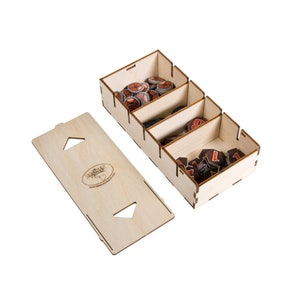 Caja de piezas pequeñas para organizador de juegos de cartas con funda